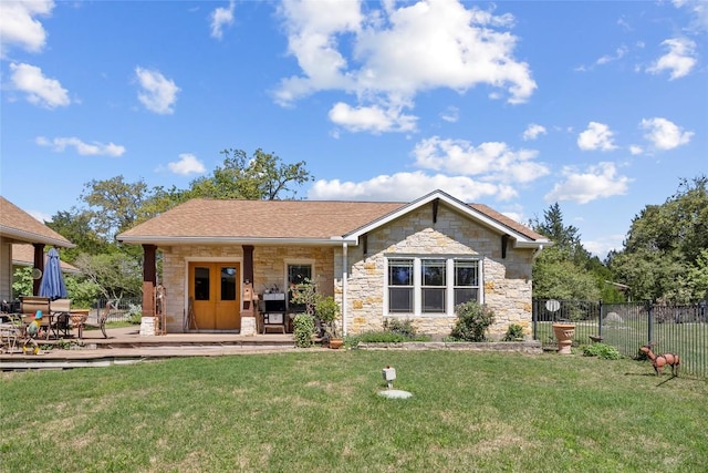 119 Maple Leaf Trl, Elgin, TX 78621 - view of front facade with stone siding