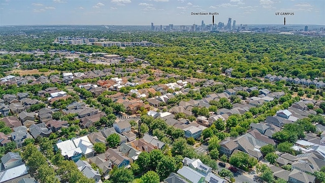 aerial view with a residential view