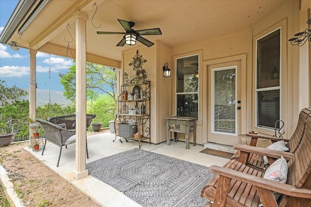 7404 Little Oak Cir, Lago Vista, TX 78645 - view of patio / terrace featuring ceiling fan