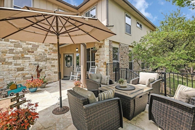 view of patio / terrace with outdoor lounge area