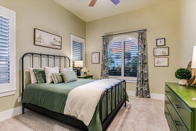 518 Doe Whisper Way, Austin, TX 78738 - carpeted bedroom featuring baseboards and a ceiling fan