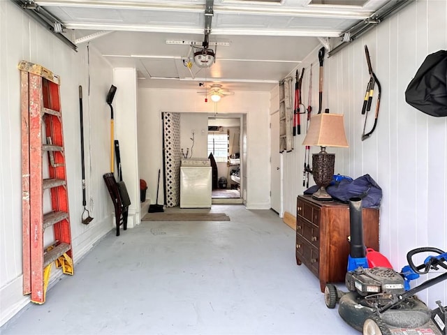 716 Barbara Dr, San Marcos, TX 78666 - garage with washer / dryer and a garage door opener