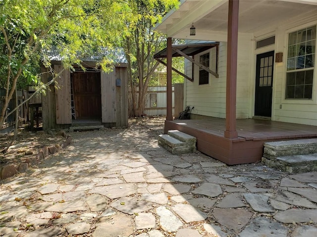 view of patio / terrace with a fenced backyard