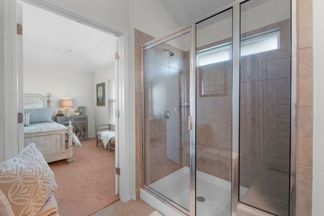ensuite bathroom with a shower stall and ensuite bath