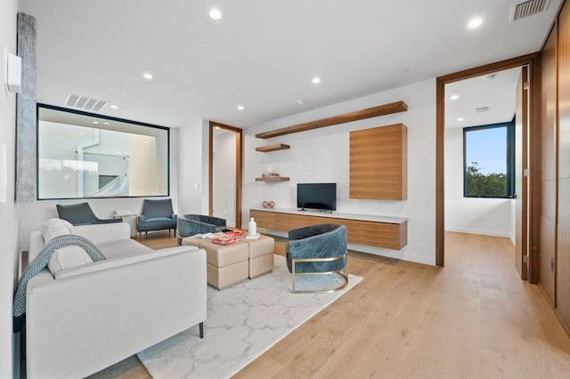 3500 Cactus Wren Way, Austin, TX 78746 - living area with light wood finished floors and recessed lighting