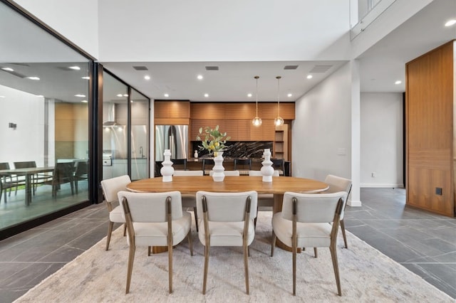 3500 Cactus Wren Way, Austin, TX 78746 - dining space with recessed lighting and baseboards