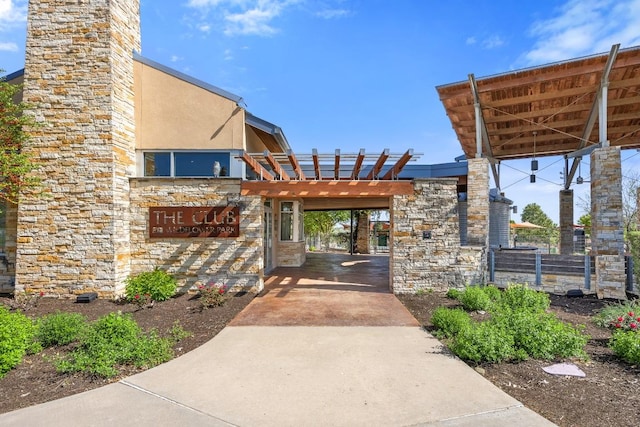 view of patio / terrace with driveway