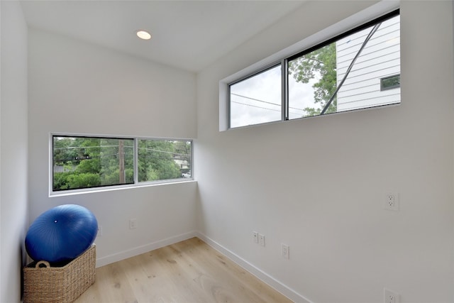 2312 Enfield Rd Unit 2, Austin, TX 78703 - spare room featuring light wood-style floors, baseboards, and recessed lighting