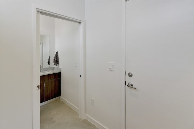 2312 Enfield Rd Unit 2, Austin, TX 78703 - hallway with a sink and baseboards
