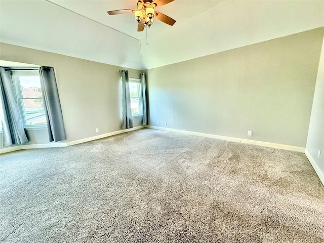 2204 Rick Whinery Dr, Austin, TX 78728 - carpeted spare room featuring ceiling fan and vaulted ceiling
