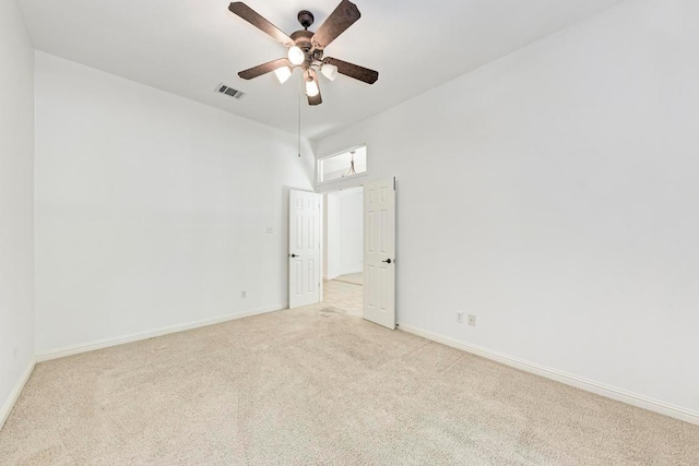 2709 Quiet Moon Trl, Cedar Park, TX 78613 - spare room with attic access, light carpet, a ceiling fan, and baseboards