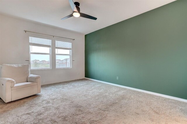 14209 Jeannette Rankin Rd, Manor, TX 78653 - unfurnished room with ceiling fan, carpet floors, and baseboards