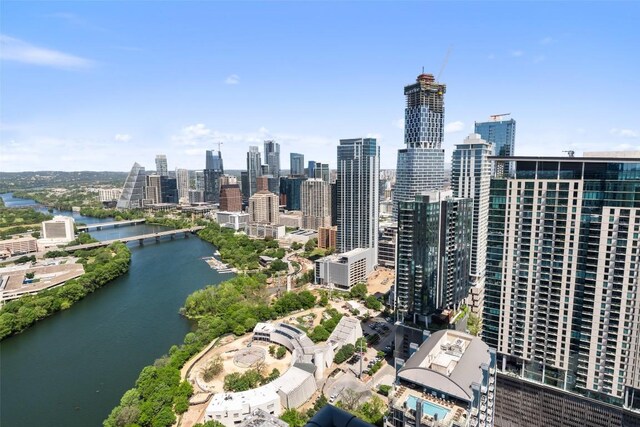 44 E Ave Unit 4302, Austin, TX 78701 - view of city skyline with a nearby body of water and a notable bridge