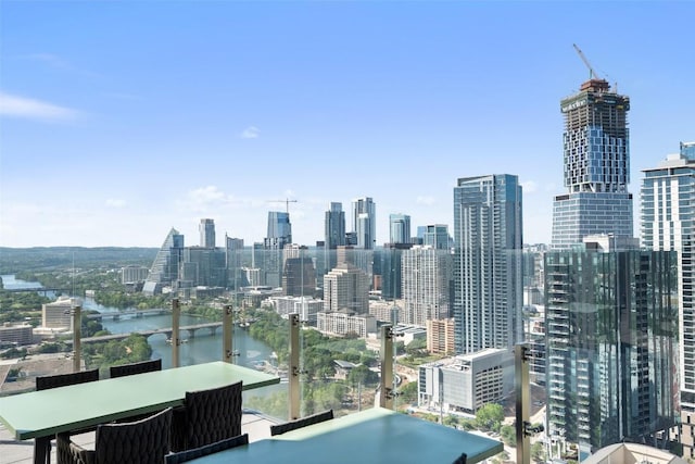 44 E Ave Unit 2307, Austin, TX 78701 - skyline view with a nearby body of water and a notable bridge