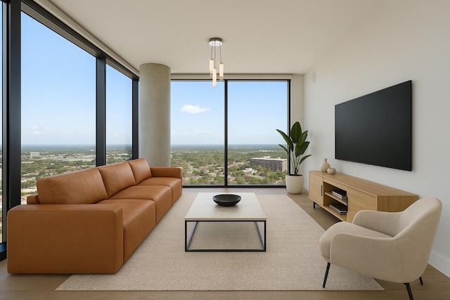 44 E Ave Unit 2307, Austin, TX 78701 - living area featuring floor to ceiling windows and plenty of natural light