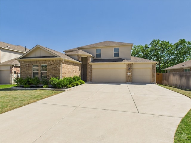 3113 Windy Vane Dr, Pflugerville, TX 78660 - view of front of property with brick siding, concrete driveway, an attached garage, and roof with shingles