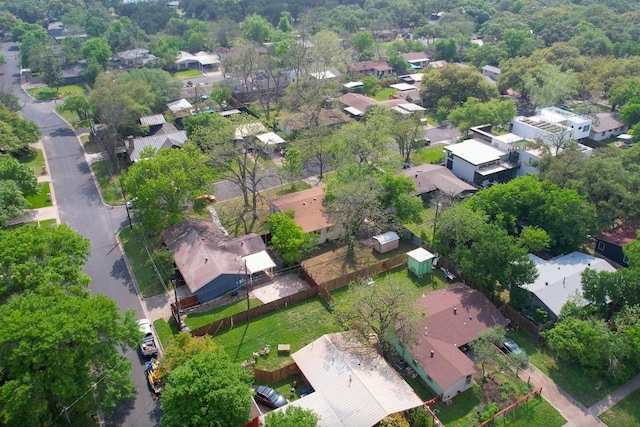 1102 Southwood Rd, Austin, TX 78704 - aerial overview of property's location with nearby suburban area