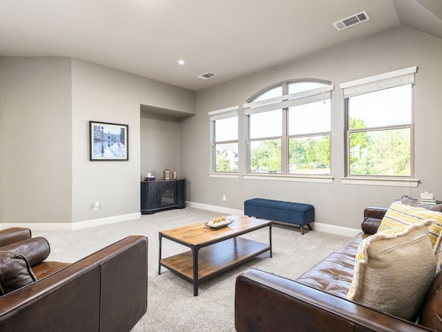 17012 Rush Pea Cir, Austin, TX 78738 - living area with light carpet, baseboards, and recessed lighting