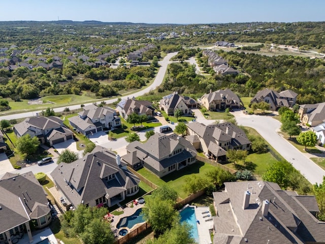 17012 Rush Pea Cir, Austin, TX 78738 - aerial view of property and surrounding area with nearby suburban area and a pool area