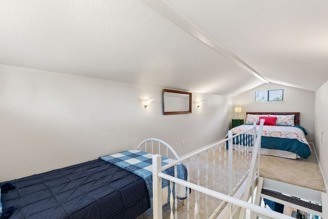 1707 Aztec Trl, Kingsland, TX 78639 - carpeted bedroom featuring lofted ceiling
