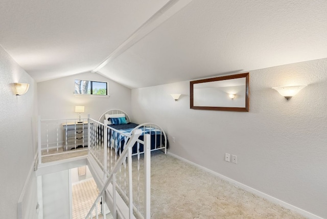 1707 Aztec Trl, Kingsland, TX 78639 - carpeted bedroom featuring lofted ceiling and baseboards