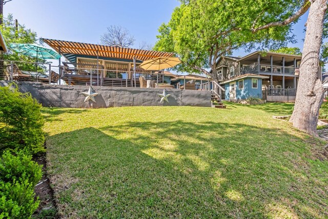 1707 Aztec Trl, Kingsland, TX 78639 - view of grassy yard