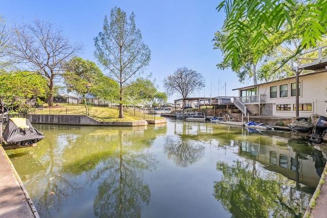 1707 Aztec Trl, Kingsland, TX 78639 - water view featuring a dock