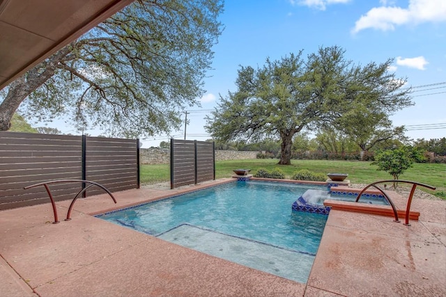 209 Aldea St, Georgetown, TX 78633 - view of pool featuring a yard, a pool with connected hot tub, and a patio