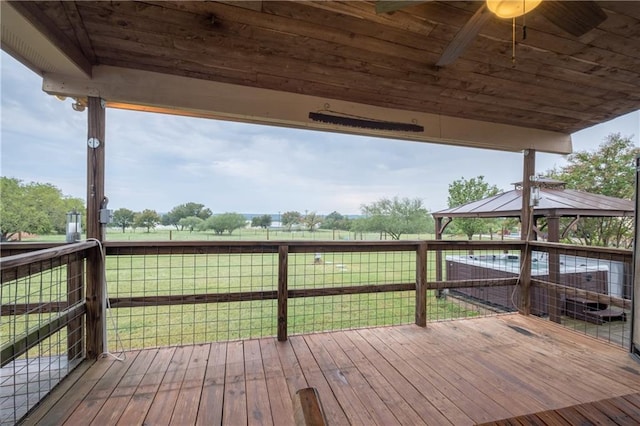159 Klbj Rd, Smithville, TX 78957 - deck with a gazebo and a view of rural / pastoral area