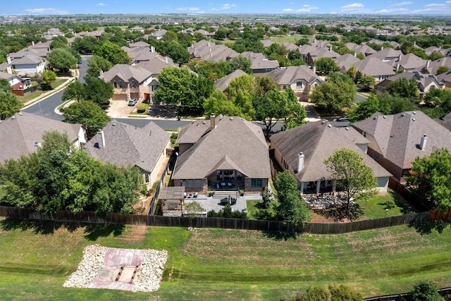 drone / aerial view with a residential view