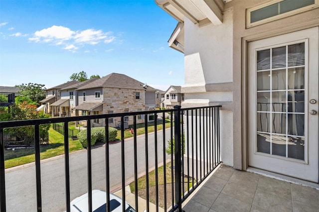 balcony with a residential view