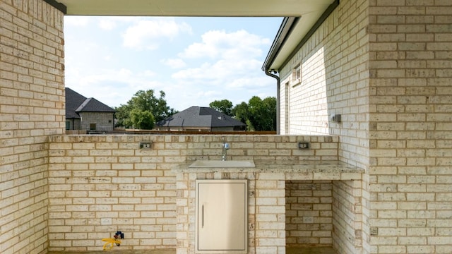 112 Vista De Luna Ln, Belton, TX 76513 - view of patio / terrace with a sink and exterior kitchen