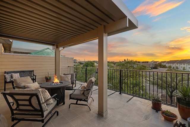 1013 Highknoll Ln, Georgetown, TX 78628 - balcony with a fire pit