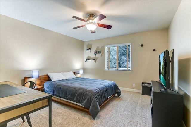 8007 Davis Mountain Cv, Austin, TX 78726 - bedroom featuring carpet flooring, baseboards, a ceiling fan, and a desk