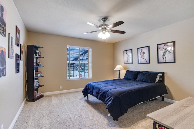 8007 Davis Mountain Cv, Austin, TX 78726 - carpeted bedroom featuring baseboards and a ceiling fan