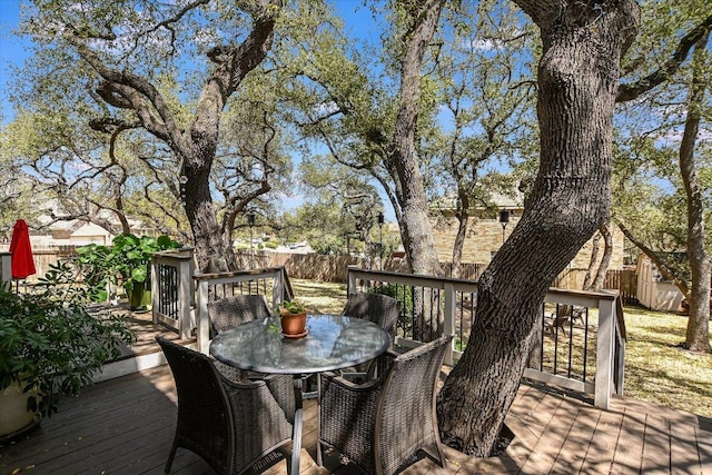 8007 Davis Mountain Cv, Austin, TX 78726 - deck with a fenced backyard and outdoor dining space