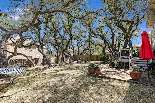 8007 Davis Mountain Cv, Austin, TX 78726 - fenced backyard with a patio area and a deck