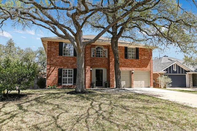 8007 Davis Mountain Cv, Austin, TX 78726 - view of front of property with brick siding, driveway, and a front lawn