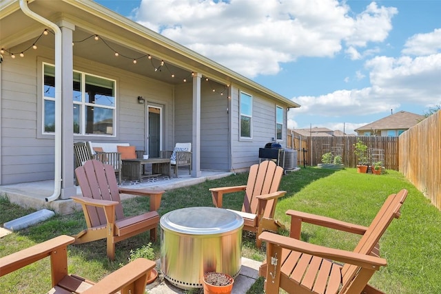 353 Cherry Laurel Ln, Kyle, TX 78640 - view of patio with central AC
