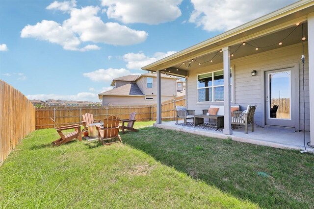 353 Cherry Laurel Ln, Kyle, TX 78640 - view of yard with an outdoor hangout area and a patio area
