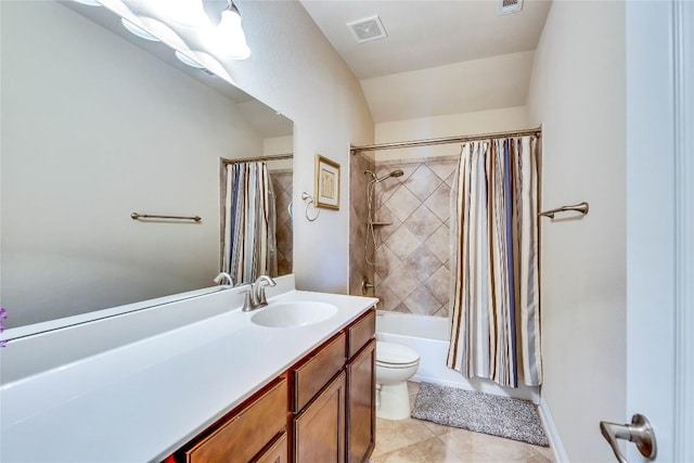 4829 Pyrenees Pass, Austin, TX 78738 - full bathroom featuring vanity, shower / tub combo, and tile patterned flooring