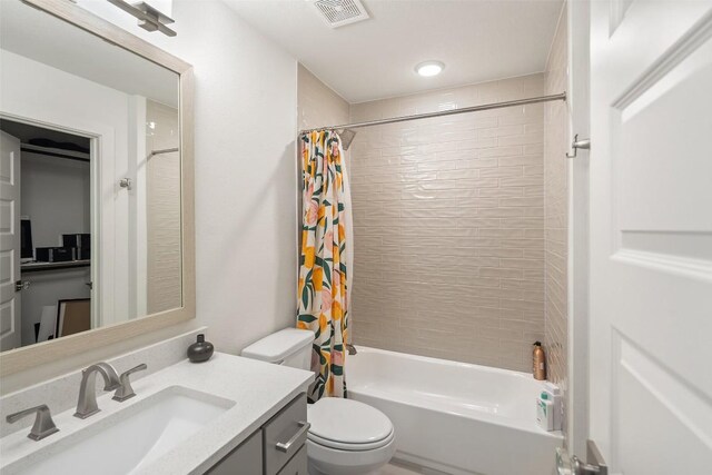 505 Woodside Ter, Austin, TX 78738 - full bath with vanity, toilet, and shower / bath combo