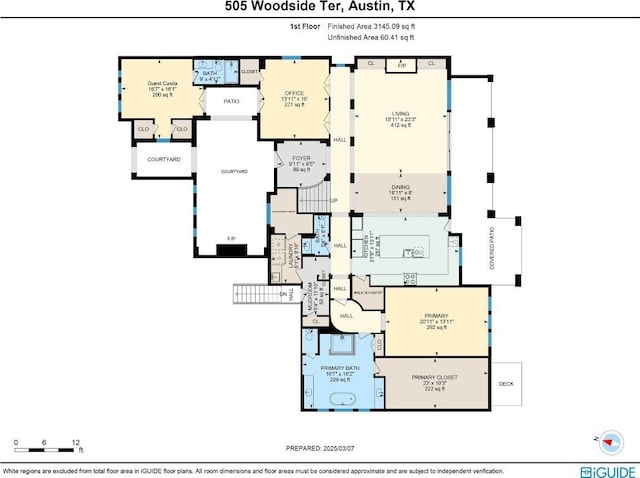 505 Woodside Ter, Austin, TX 78738 - floor plan / room layout