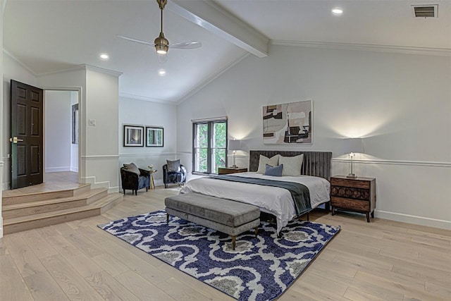 3502 Native Dancer Cv, Austin, TX 78746 - bedroom featuring light wood-style floors, a ceiling fan, baseboards, and recessed lighting