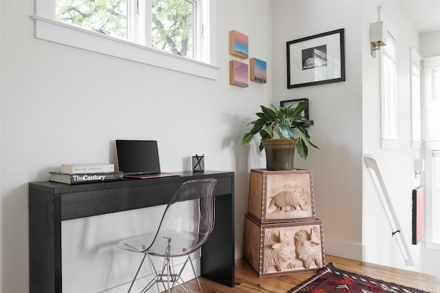 606 E 42nd St, Austin, TX 78751 - office area with wood finished floors