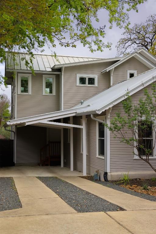 606 E 42nd St, Austin, TX 78751 - view of front of property with a standing seam roof and metal roof