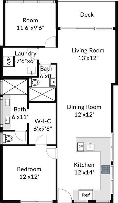 2311 Montclaire St Unit 2, Austin, TX 78704 - view of floor plan / room layout
