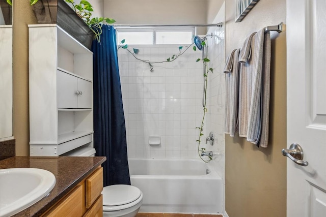 6220 Seville Dr, Austin, TX 78724 - full bath featuring shower / bathtub combination with curtain, vanity, and toilet