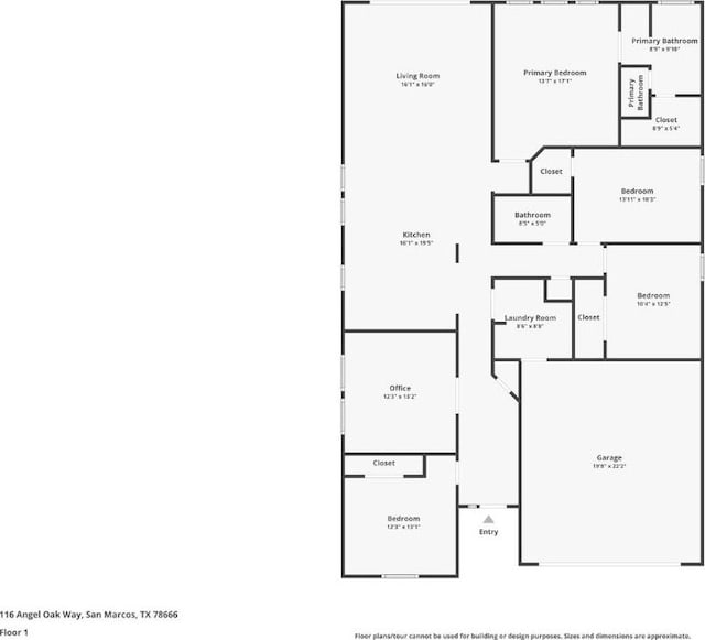 116 Angel Oak Way, San Marcos, TX 78666 - plan