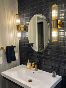 122 Camp Dr, Georgetown, TX 78633 - bathroom featuring backsplash and vanity